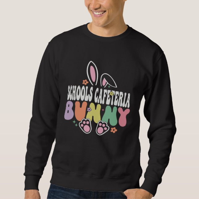Sudadera Schools Cafeteria Bunny Easter Day Groovy Family M (Anverso)