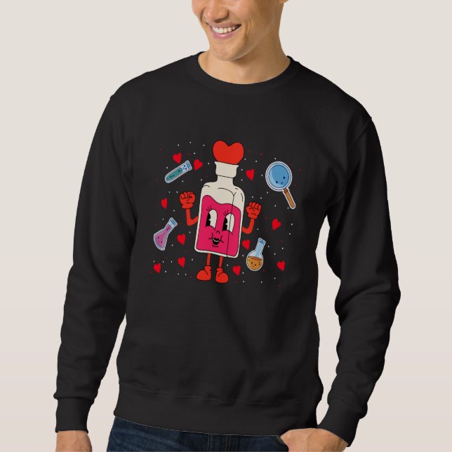Sudadera Science Valentines Day Cute Chemistry Nerd Chemist (Anverso)