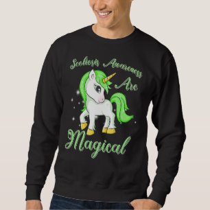 Sudadera Scoliosis Warrior Magia Unicornio Scoliometer Gree
