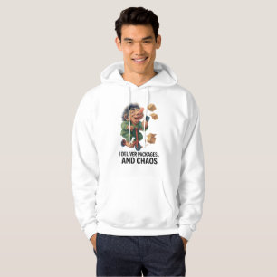 Sudadera Scooter Delivery Troll - Yo Trato Caos Con Boxe