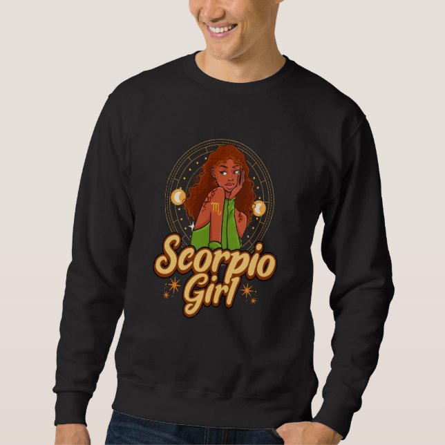 Sudadera Scorpio Girl Astrology Astrologer Zodiac Sign Horo (Anverso)