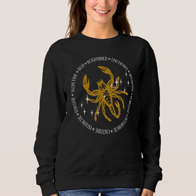 Sudadera Scorpio Zodiac Sign Good Qualities (Anverso)