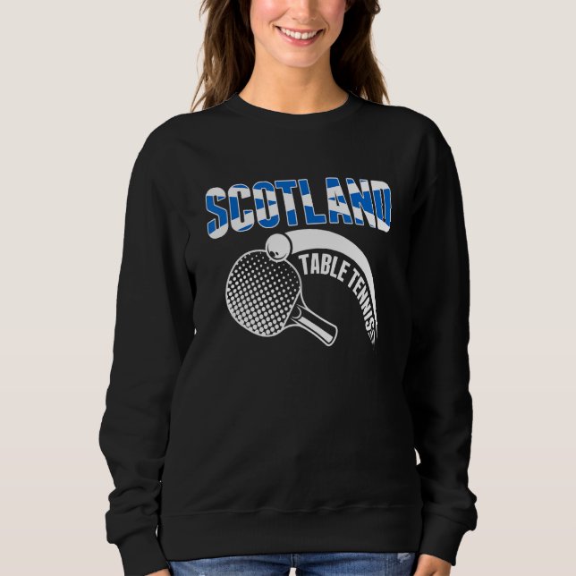 Sudadera Scotland Table Tennis  Support Scottish Ping Pong  (Anverso)