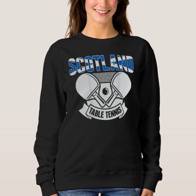 Sudadera Scotland Table Tennis  Support Scottish Ping Pong  (Anverso)