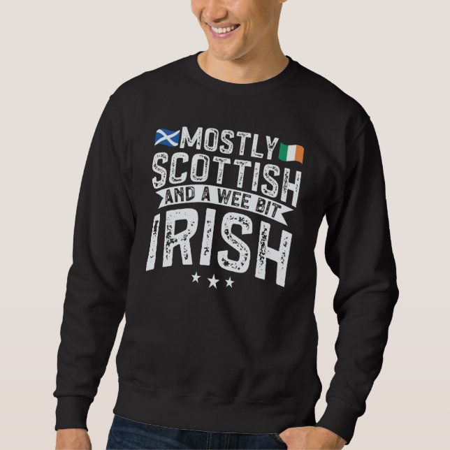 Sudadera Scotland Uk Mostly Scottish And A Wee Bit Irish (Anverso)