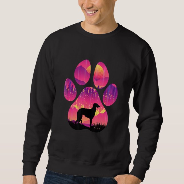 Sudadera Scottish Deerhound Paw Mom Dad Dog  Women Men (Anverso)