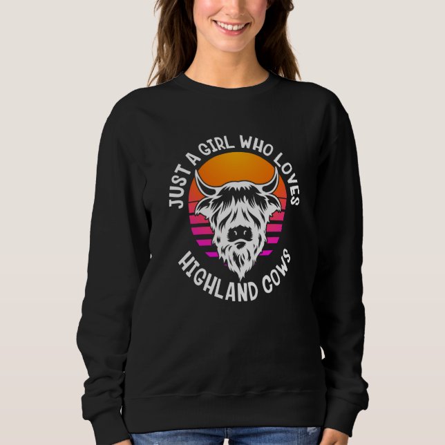 Sudadera Scottish Just A Girl Who Loves Highland Cows (Anverso)