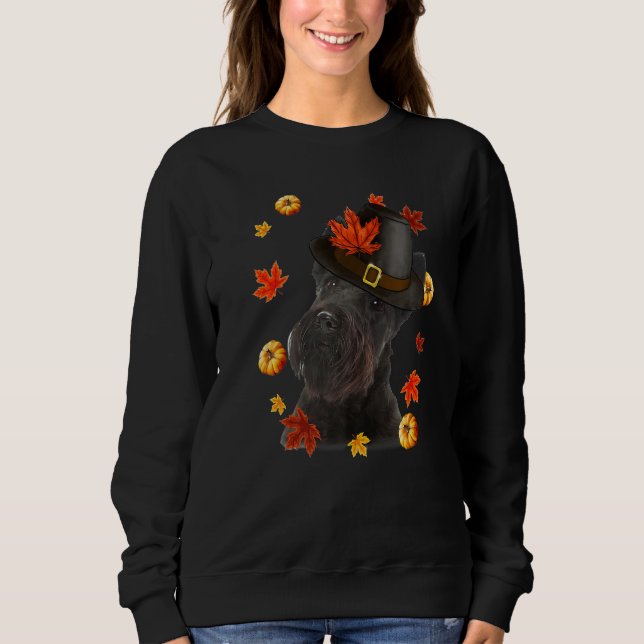 Sudadera Scottish Terrier Dog Pilgrim Hat Fall Happy (Anverso)