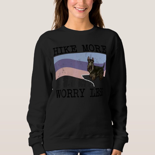 Sudadera Scottish Terrier Hike More Worry Less Graphic Hiki (Anverso)