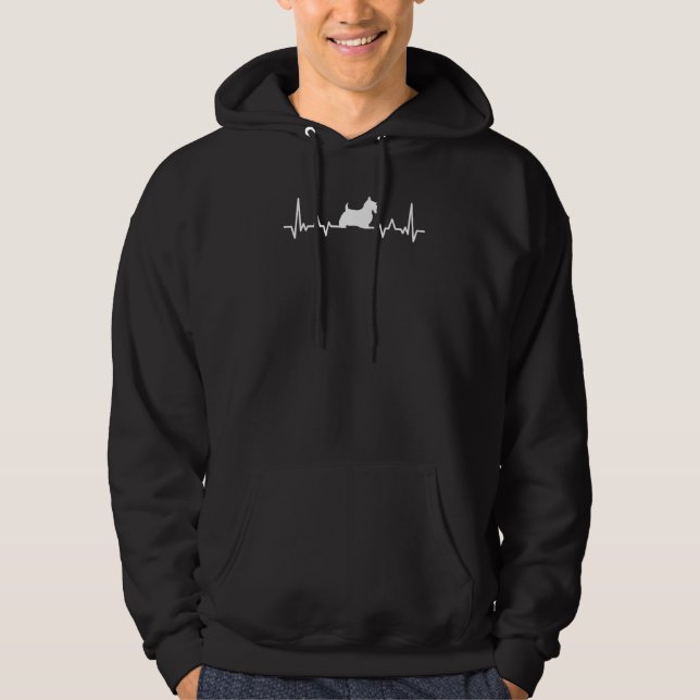 Sudadera Scottish Terrier Scottish Terrier Dog Heartbeat (Anverso)
