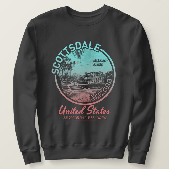 SUDADERA SCOTTSDALE - ARIZONA VINTAGE (Anverso del diseño)