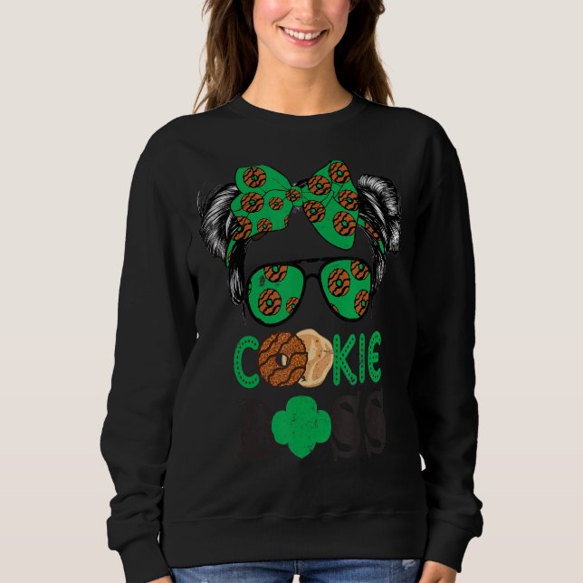 Sudadera Scout Para Chicas Cookie Boss Kidlife Messy Bun Su (Anverso)