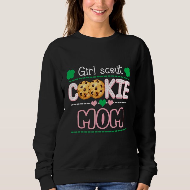 Sudadera Scout Para Chicas Cookie Mom Funny Scouts Family M (Anverso)