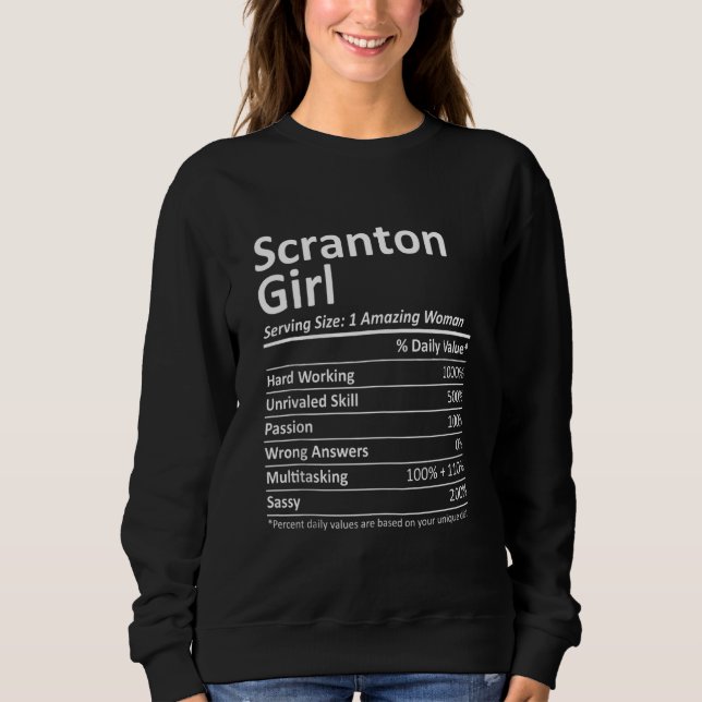 Sudadera SCRANTON CHICA PA PENNSYLVANIA Funny City Home Roo (Anverso)