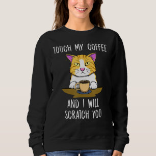 Sudadera Scratch You Cute Cat Kitty Coffee Lunes