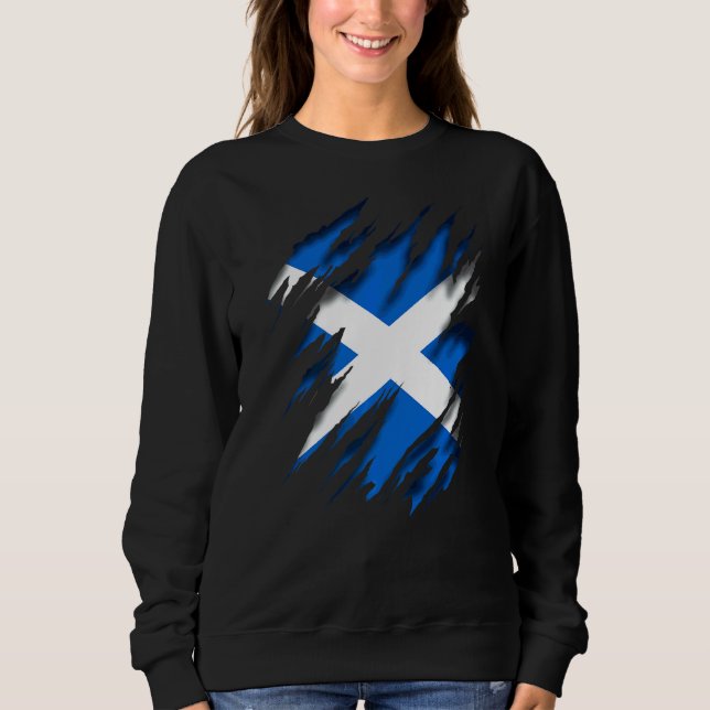 Sudadera Sct Saltire Escocia Bandera Escocesa (Anverso)