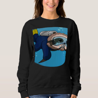 Sudadera Scuba Diving Snorkeling Sloth Lazy Tired Dive Slee