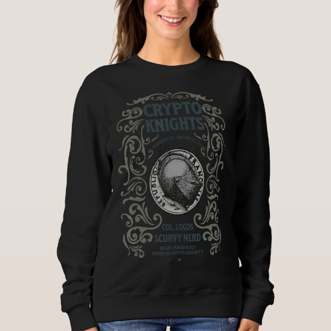 Sudadera Scurvy Nerd Presenta Caballeros Criptos Por Moneda (Anverso)