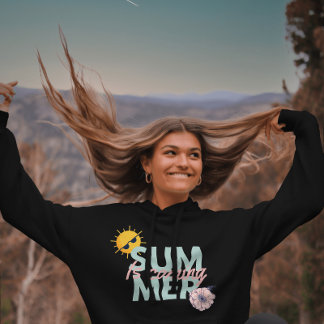 Sudadera Se acerca el verano rosado y Verde azulado de la f