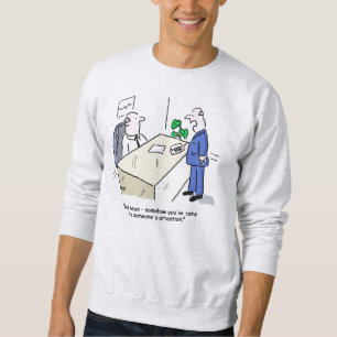 Sudadera Se advierte al trabajador de Office. Oficina