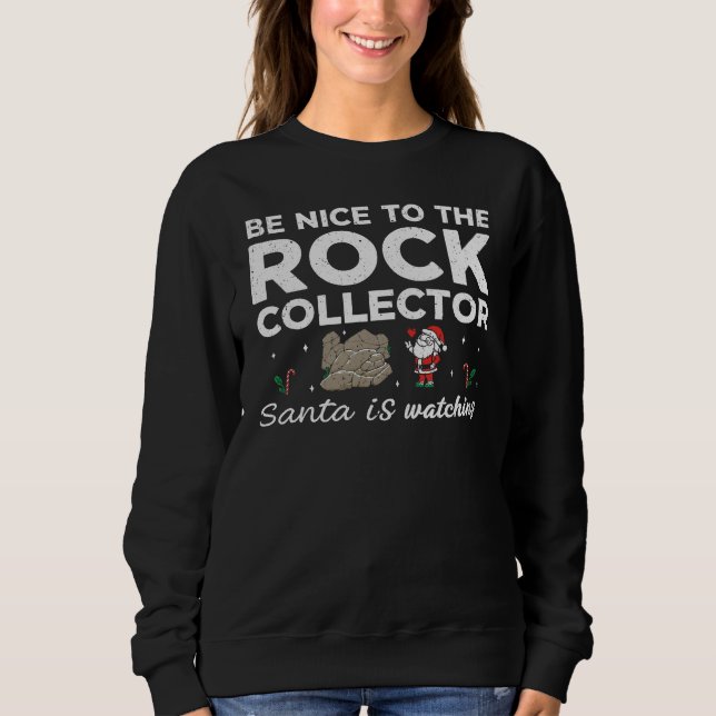 Sudadera Sé agradable con el coleccionista de rock que Sant (Anverso)