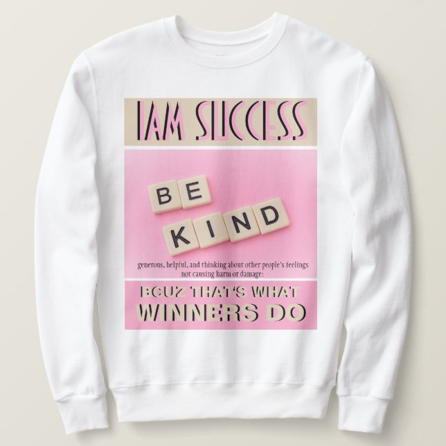 SUDADERA SÉ AMABLE (Anverso del diseño)