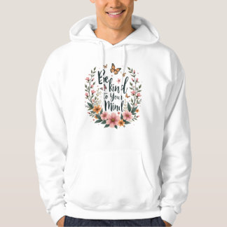 Sudadera "Sé amable con tu mente" Tee floral de autocuidado