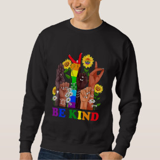 Sudadera Sé amable de la mano del lenguaje de Rótulo hablan