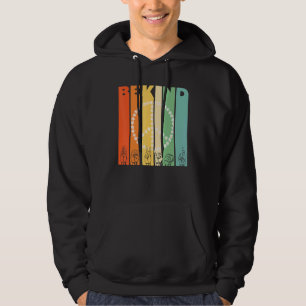 Sudadera Sé amable de la marea de la paz Signo vintage retr