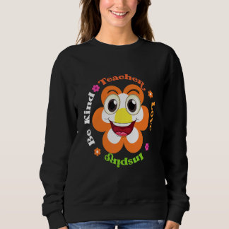 Sudadera Sé Amable Enseña Amor Inspira Para Groovy Hippy Ma