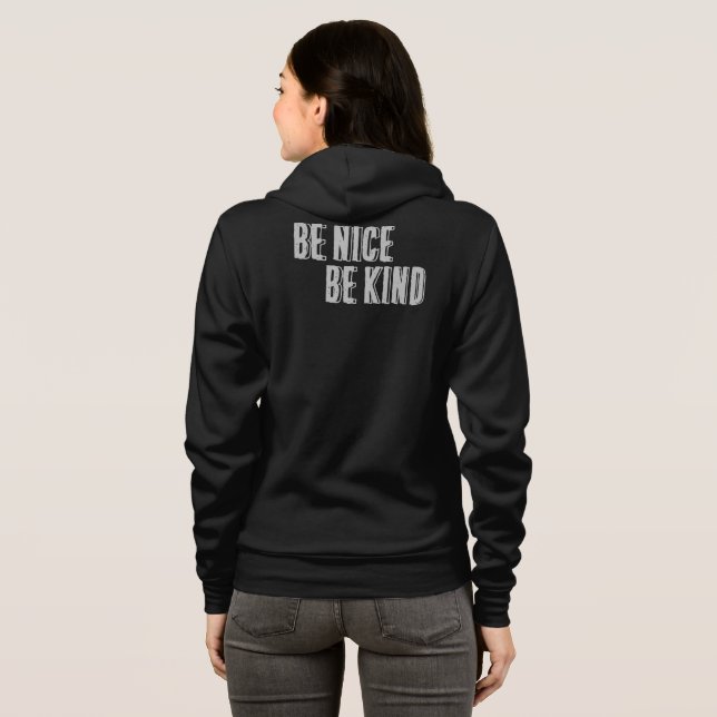 Sudadera Sé amable, sé amable camiseta (Reverso completo)