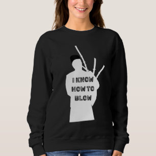 Sudadera sé cómo soplar al músico escocés Piper Ba