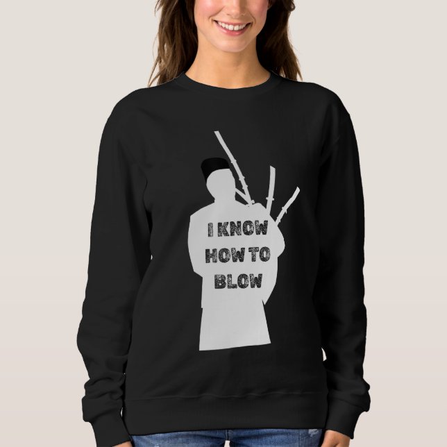 Sudadera sé cómo soplar al músico escocés Piper Ba (Anverso)
