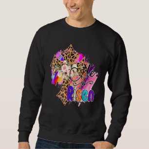Sudadera Se Levanta Jesús Cristiano Feliz Pascua Floral