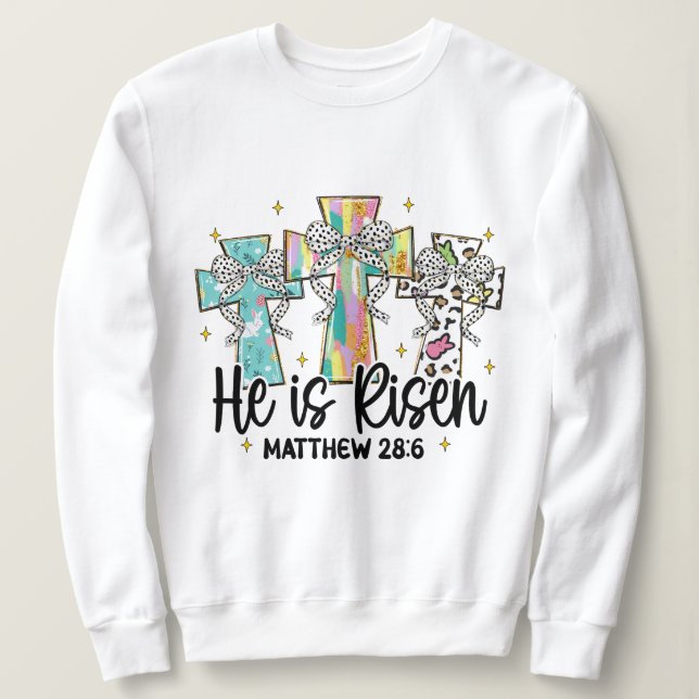 Sudadera Se levanta verso de la biblia cristiana de Pascua (Anverso del diseño)