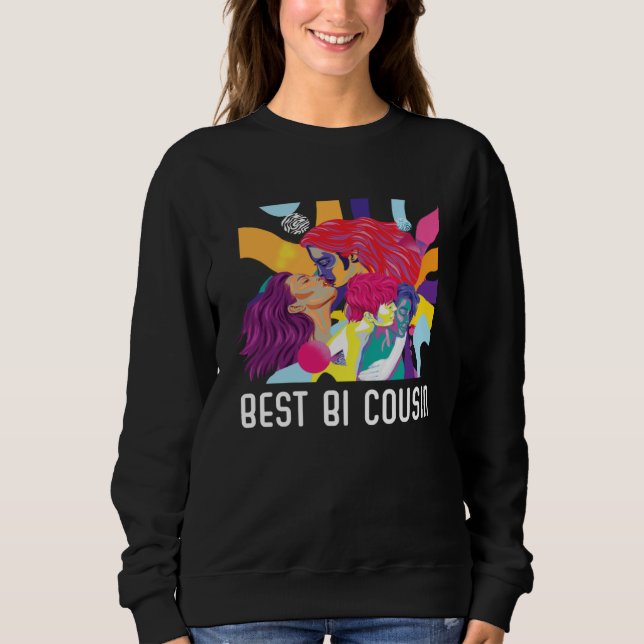 Sudadera Sé primo Bi Orgulloso Bisexual Arcoíris Marcha Bis (Anverso)