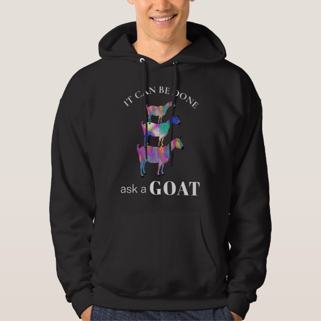 Sudadera Se puede hacer preguntar a una cabra diciendo grac (Anverso)