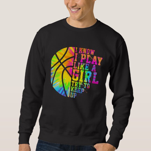 Sudadera Sé que juego como una niña, trata de mantener el r (Anverso)