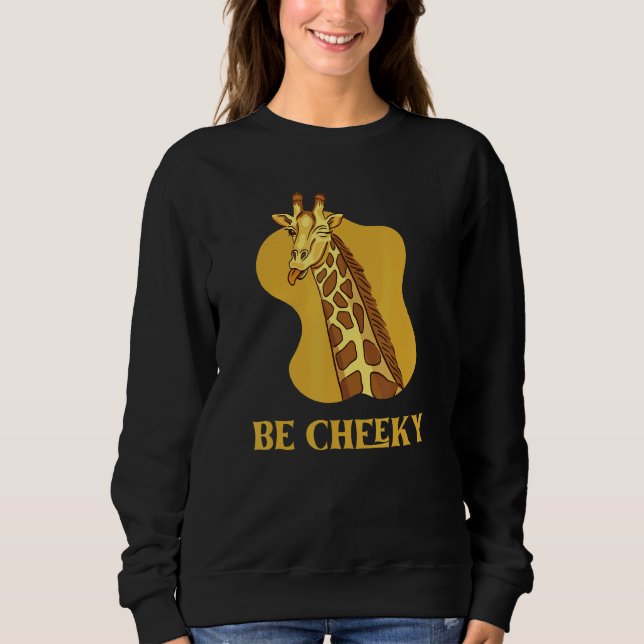 Sudadera Sé Sonrisas De Giraffe Y Vinos Alegres Y Wi-Fi (Anverso)