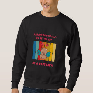 Sudadera Sé un carpincho u2013 Diseño retro de arcoíris lin