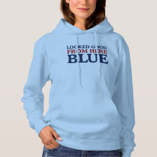 Sudadera Se veía bien desde aquí azul divertida mamá de béi