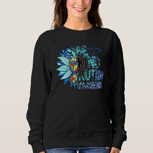 Sudadera Sea amable autismo Conciencia Cinta del rompecabez (Anverso)