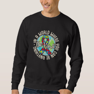 Sudadera Sea amable autismo Conciencia Rompecabezas Tierra