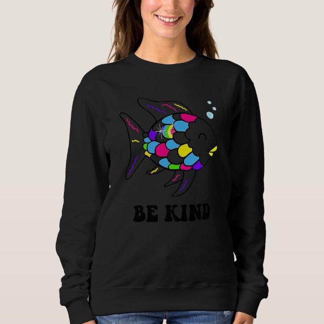 Sudadera Sea amable con el profesor de Pescado Arcoiris ens (Anverso)