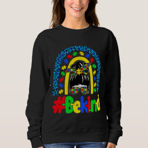 Sudadera Sea amable con la conciencia del autismo Rainbow M