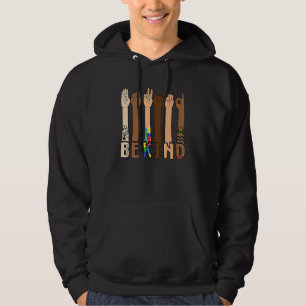 Sudadera Sea amable con la mano del lenguaje de Rótulo habl
