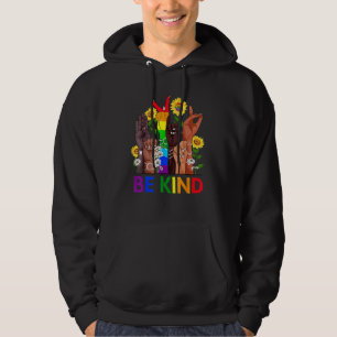 Sudadera Sea amable con la mano del lenguaje de Rótulo habl