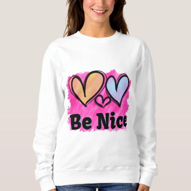 Sudadera Sea lindo corazón acuarela (Anverso)