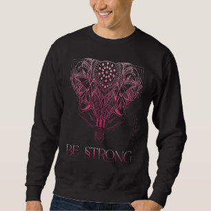 Sudadera Sea muy amable Elephant Floral Mandala Elephan