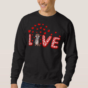 Sudadera Sea Otter Lover Funny Hearts Love Sea Otter Valent